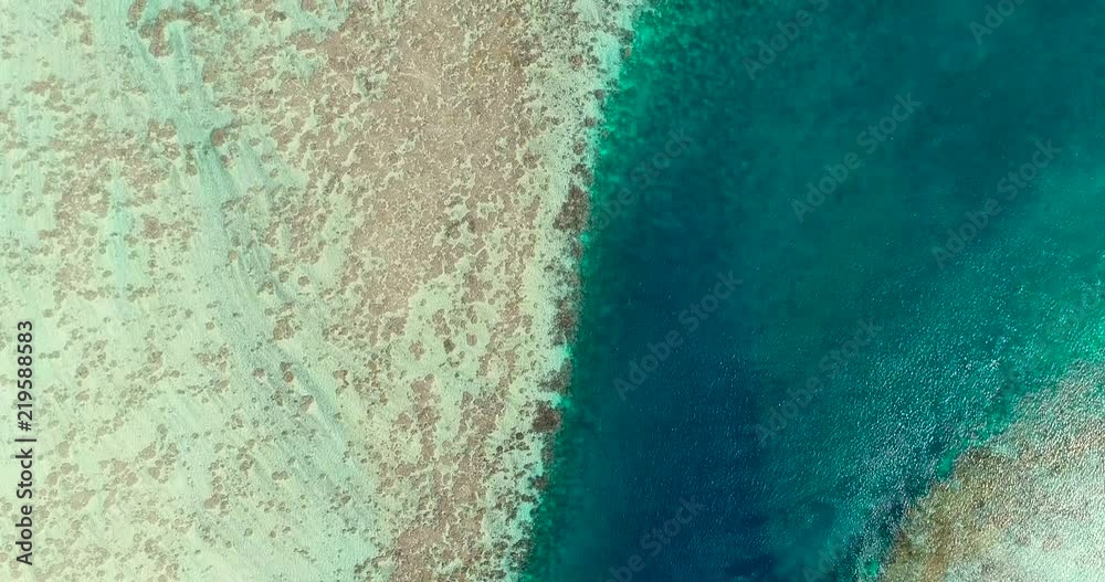 lagoon whit coral in aerial view, French Polynesia lagoon whit coral in aerial view, French Polynesia