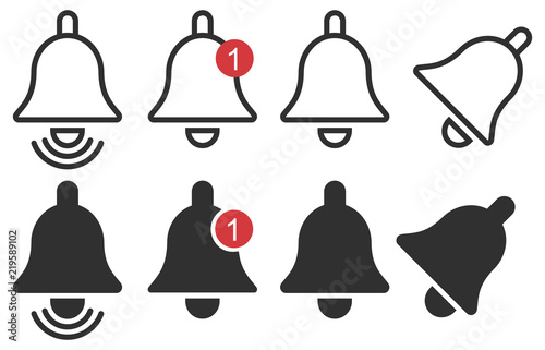 Notification icon. Bell icon vector