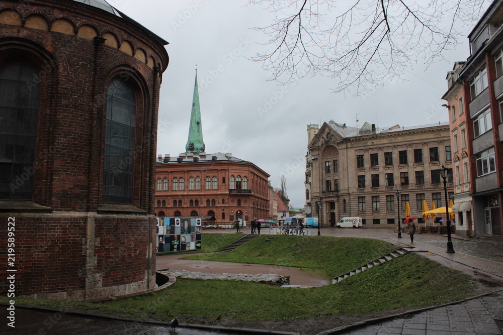 in the streets of old town riga, latvia in the streets of old town riga, latvia