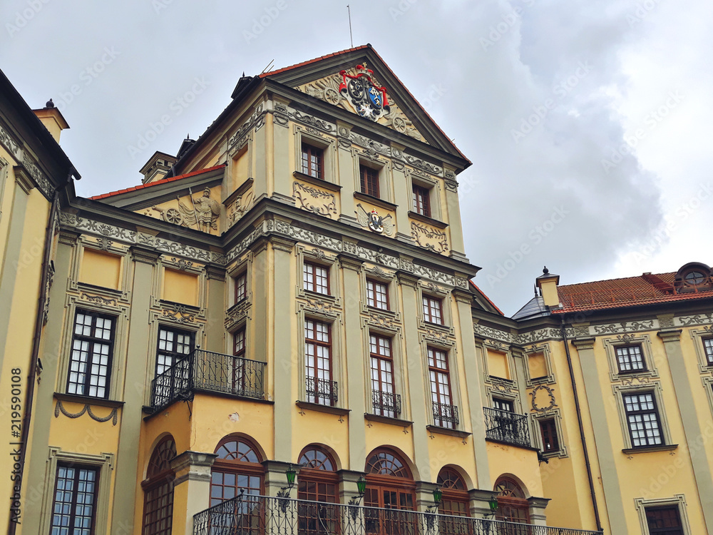 Fototapeta premium NESVIZH, BELARUS - JULY 13, 2018: Castle of the Radzivil Family
