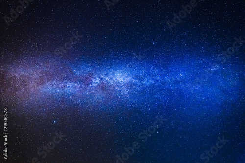 Wonderful blue milky way with million stars at night