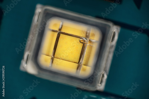 Extreme close up of light-emitting diode, LED photo