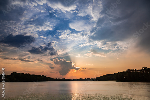 Wonderful sunset at the sum...