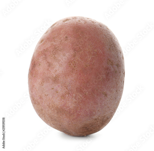 Fresh ripe organic potato on white background