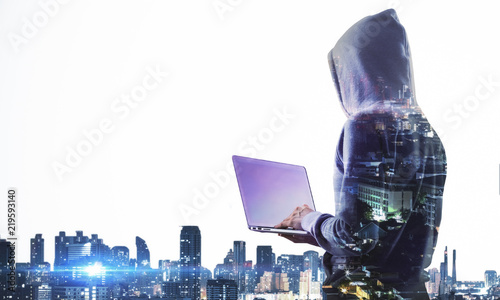 Slika na platnu Hacking and computing concept