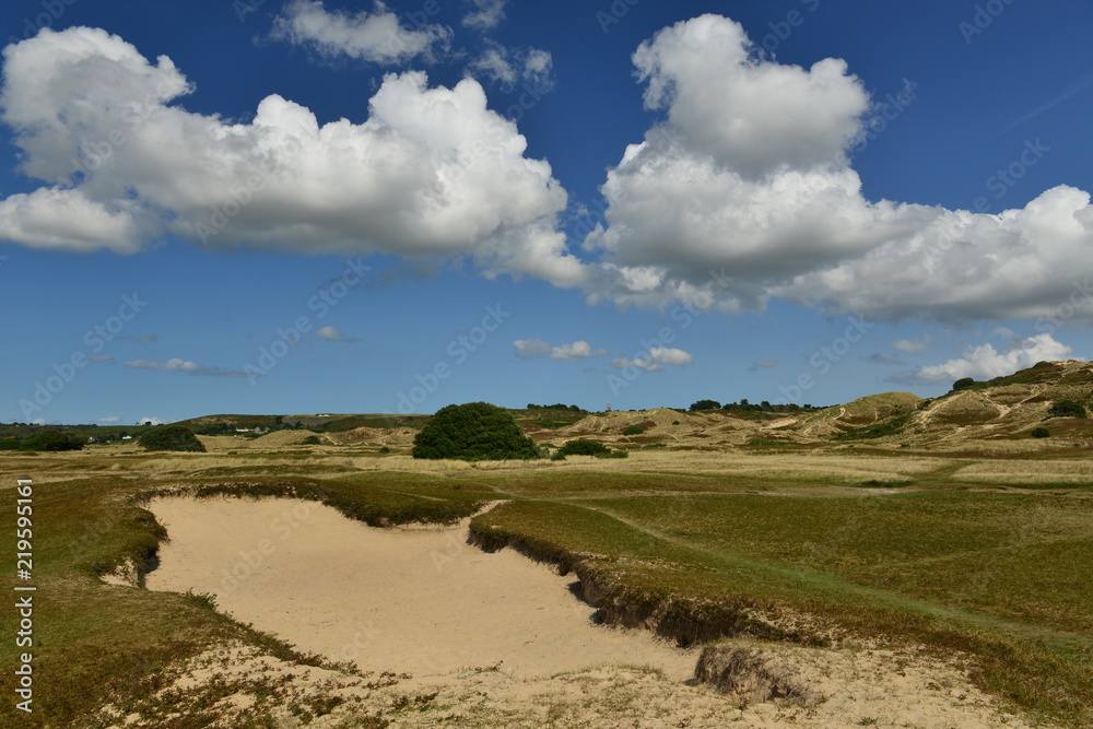 Les Mielles dunes, Jersey, U.K.
Summer landscape with a natural bunker.
