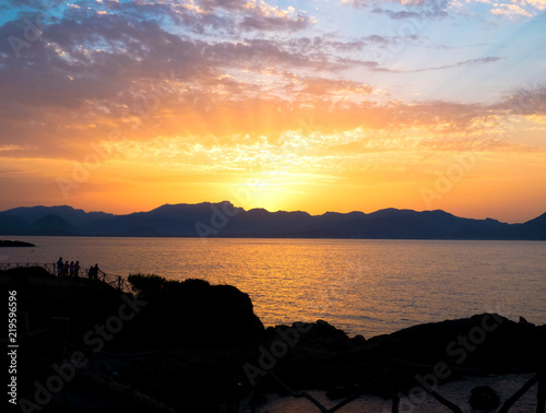beach, ocean, meditation, sunset