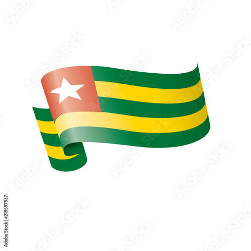 togo flag, vector illustration on a white background.
