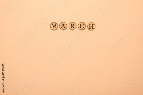 Bild auf Leinwand March for the calendar