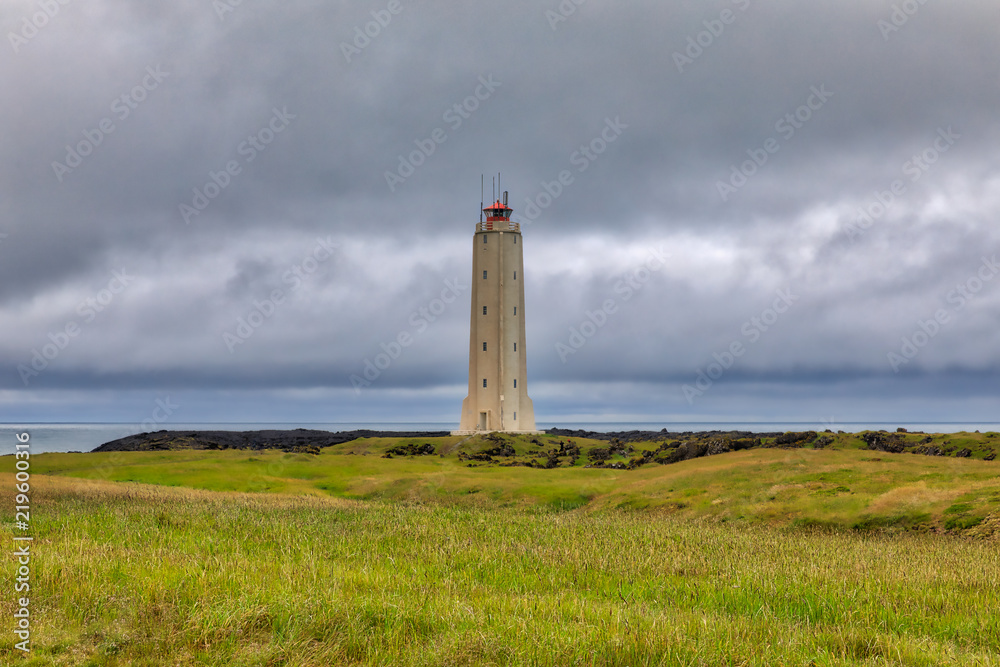 Malarrif Lighthouse with cloudy skies