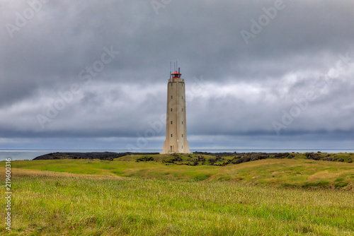 Malarrif Lighthouse with cloudy skies