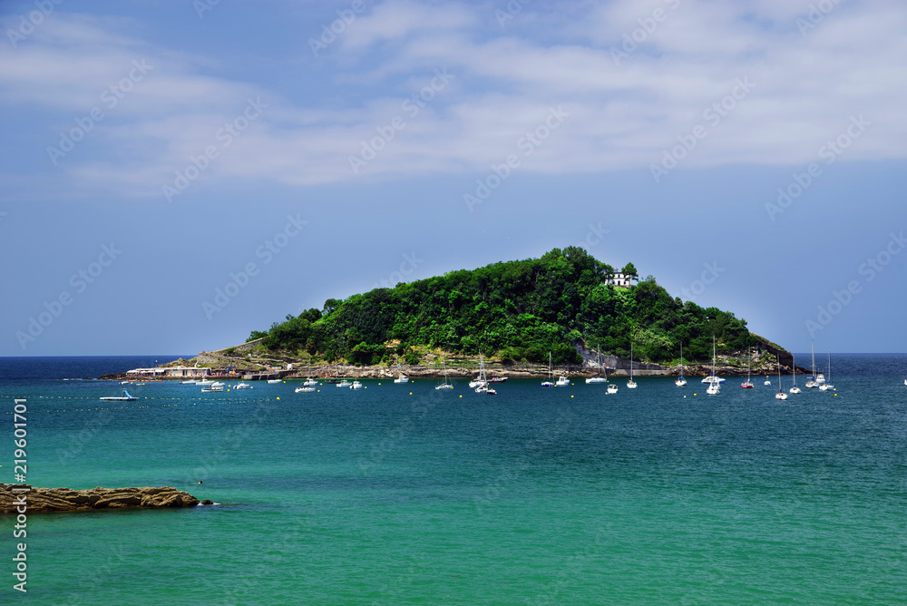 View of San Sebastian, famopus resort in Spain, Europe