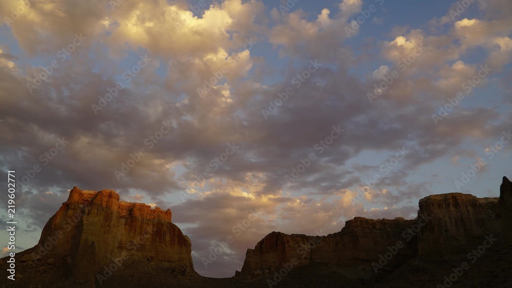 clouds over the canyon starry sky time lapses