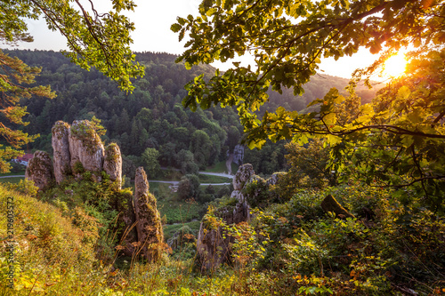Obraz na płótnie Colorful Ojcow National Park view w salonie