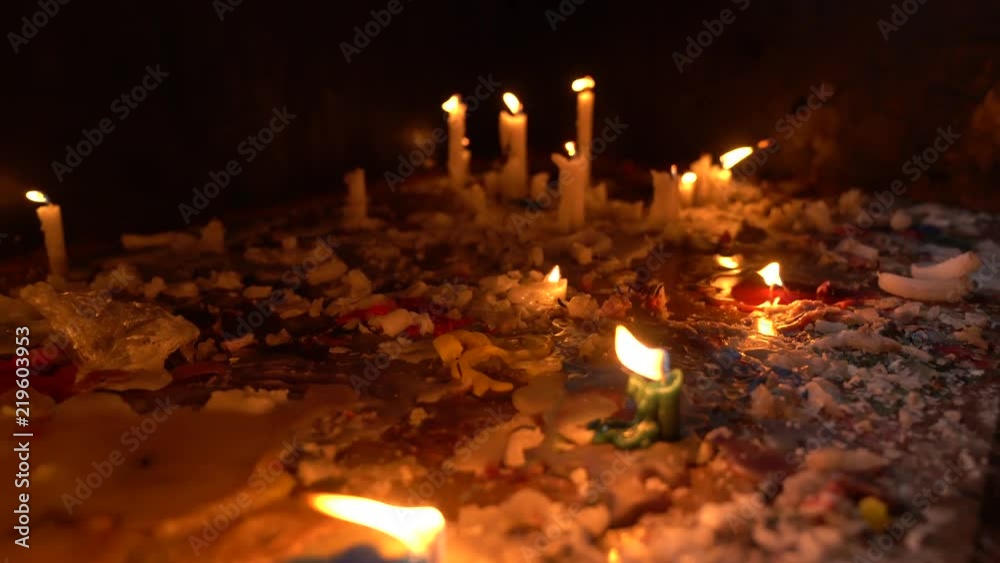 Peru: Place of pilgrimage with candles Peru: Place of pilgrimage with candles