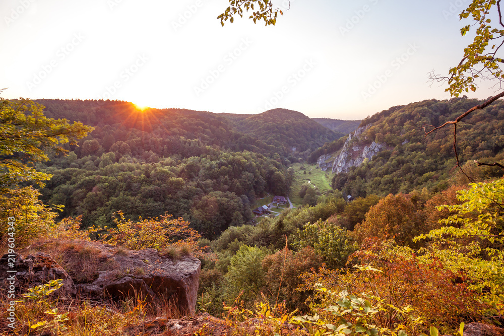 Colorful Ojcow National Park view