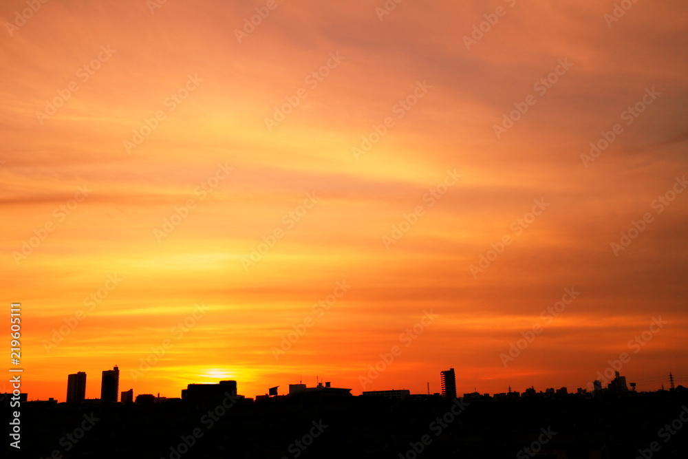 晩夏～早秋の夕景　街並み