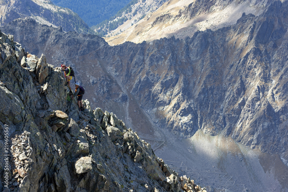 Alpinistes dans le Mercantour
