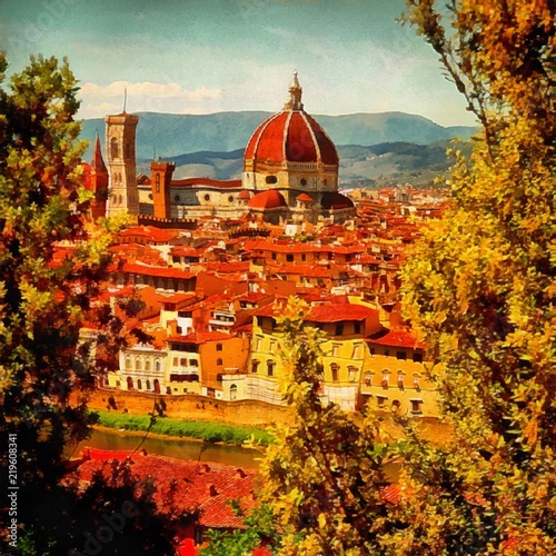 Oil painting. Art print for wall decor. Acrylic artwork. Big size poster. Watercolor drawing. Modern style fine art. Painting for sale. Beautiful landscape. Wonderful view. European architecture.