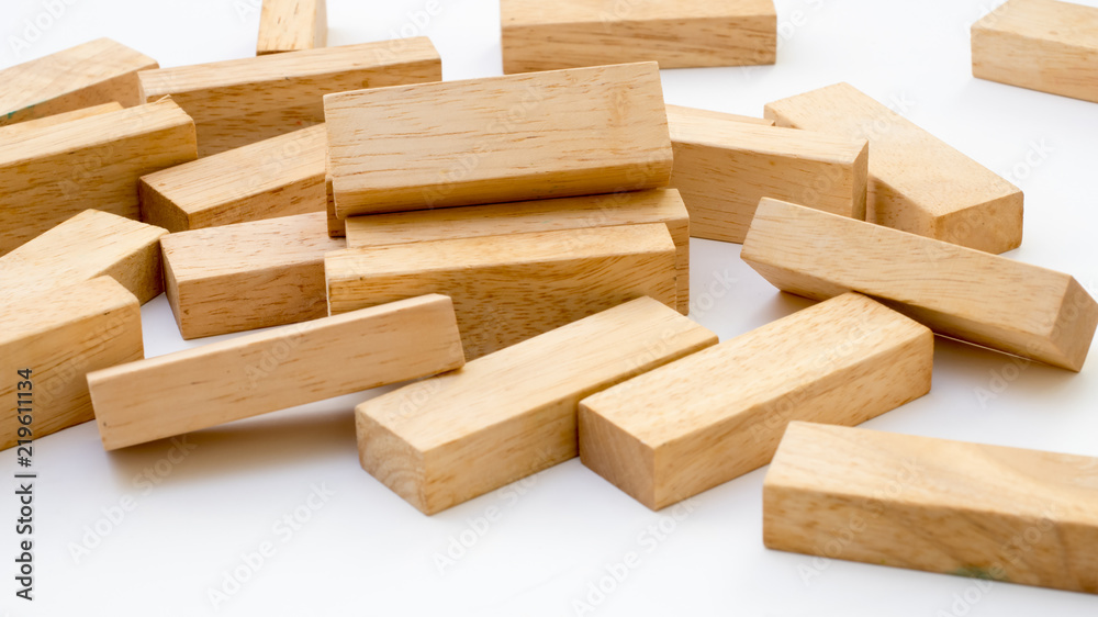 wood block on white background wood block on white background