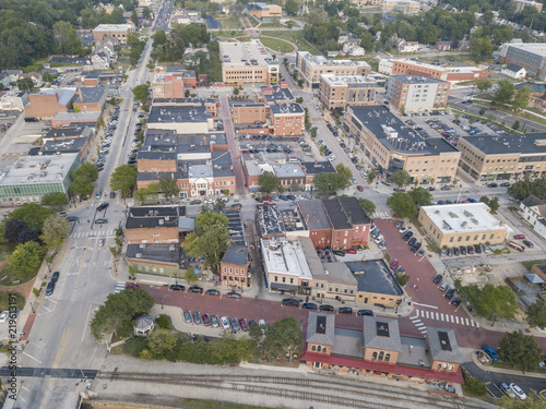 Kent Ohio, Aerial view of Kent & Kent State University photo