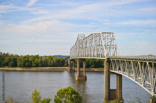 Steel Bridge across the Mississippi River