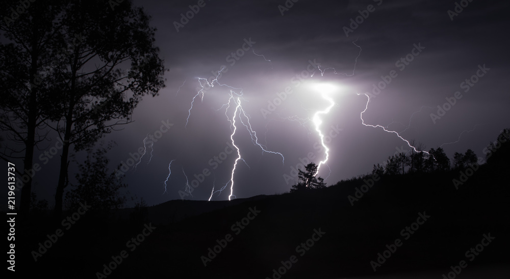 Lightning storm in the Utah mountains 1