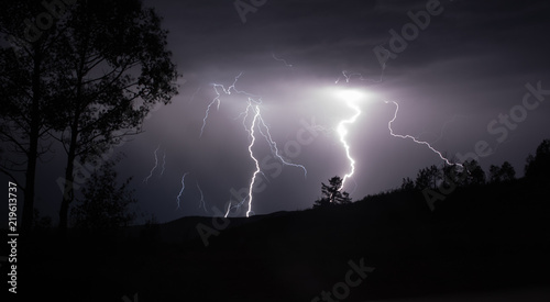 Lightning storm in the Utah mountains 1