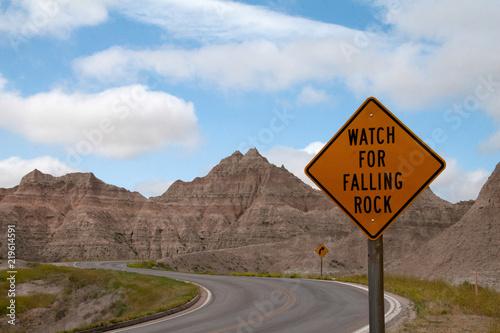 Falling rock zone
