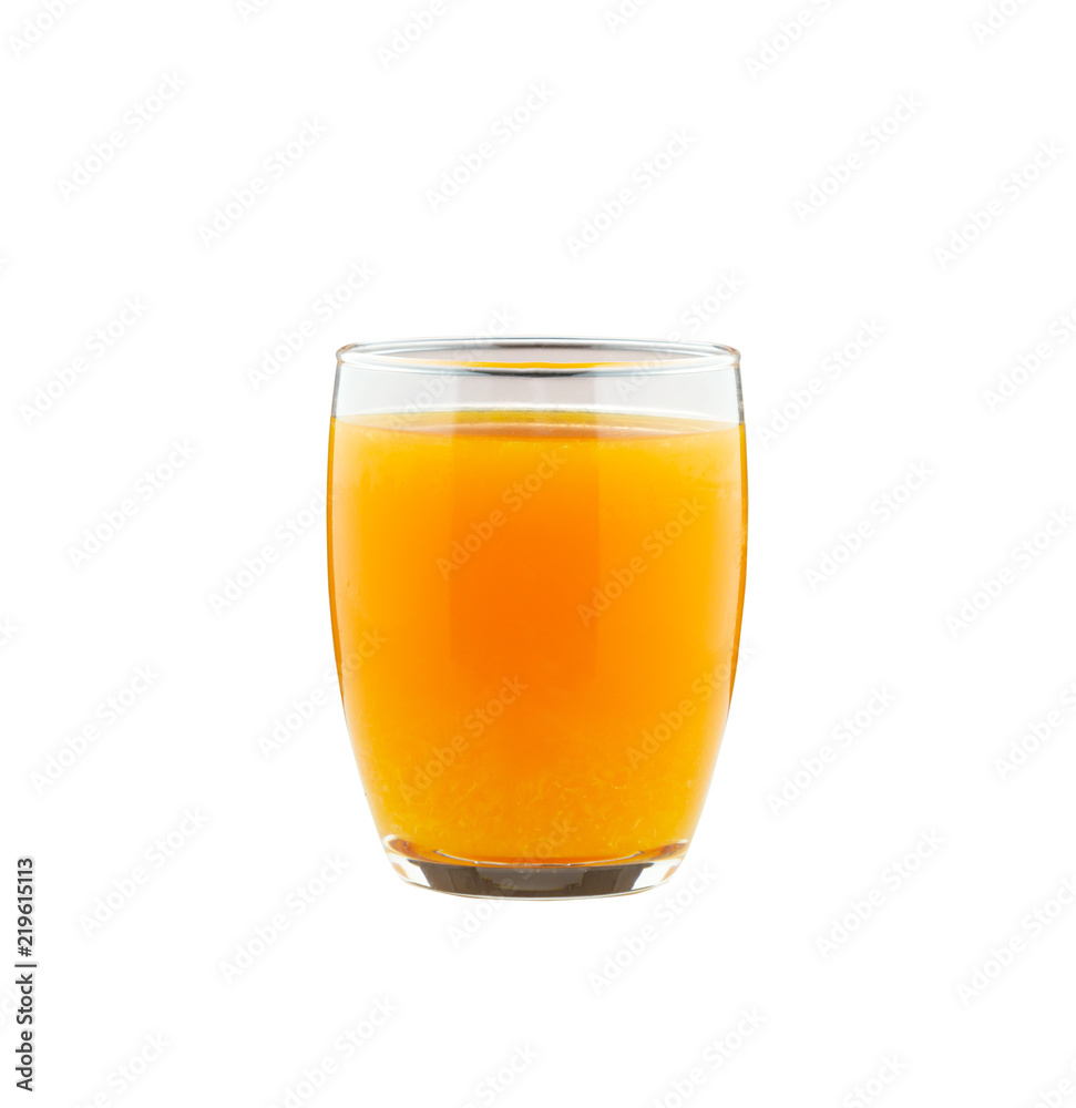 A glass of orange juice isolated on white background with clipping path A glass of orange juice isolated on white background with clipping path