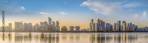 Skyline of urban architectural landscape in Hangzhou