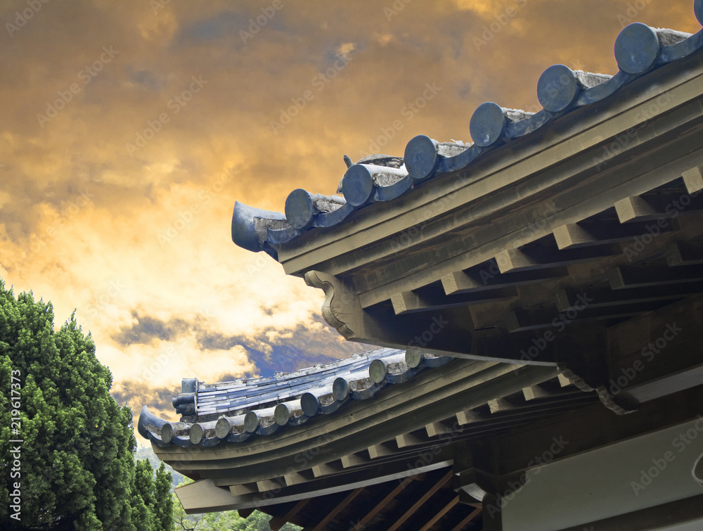 Obraz premium Ancient temple roof