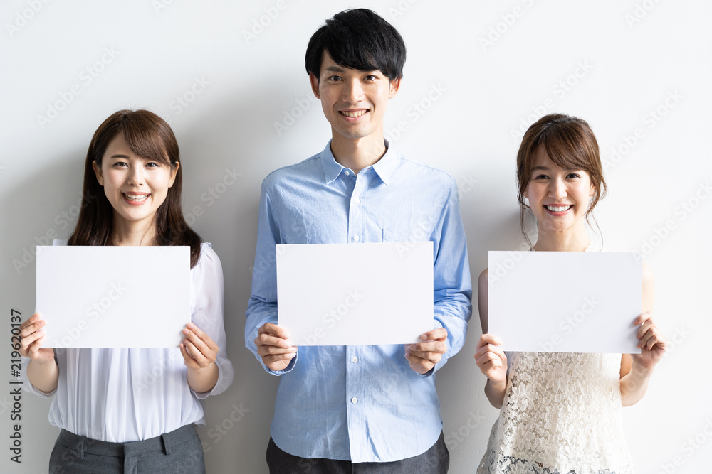 portrait of young asian group on white background portrait of young asian group on white background