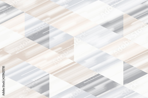 Seamless pattern, soft white lines texture in geometry hexagon and triangle shapes, pastel brown and grey tones
