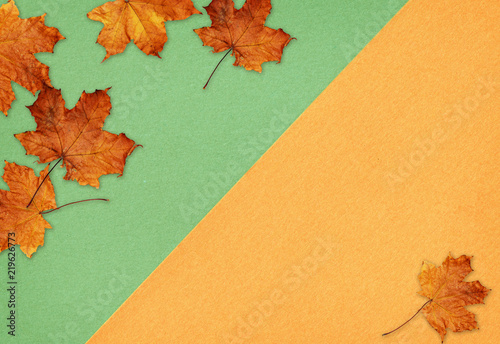 Green and orange papers and...