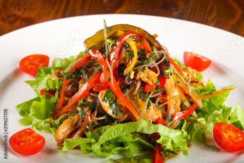 Salad with chicken and glass noodle