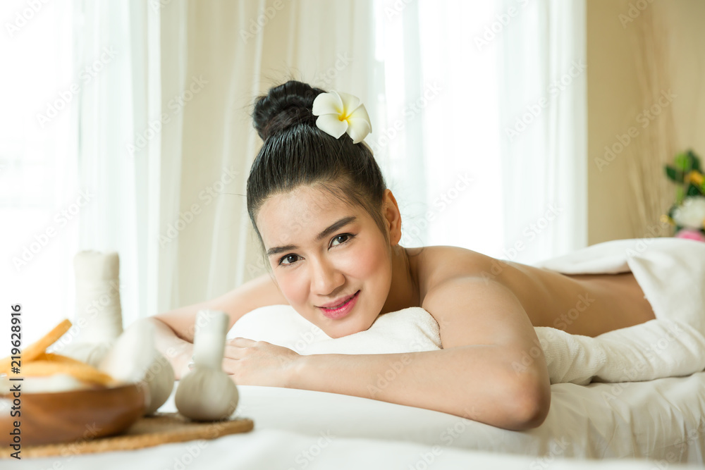 Woman lying, cleaning and relaxing in spa salon, Beauty and Health care concept. Woman lying, cleaning and relaxing in spa salon, Beauty and Health care concept.