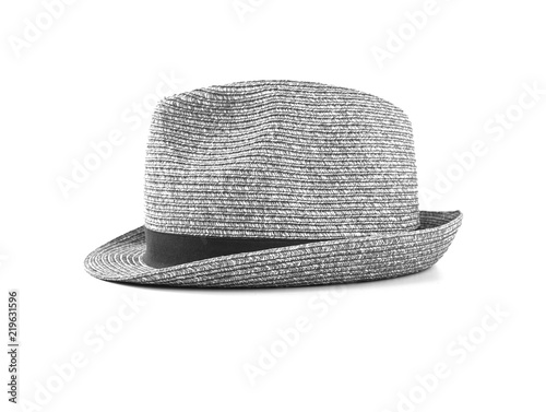 Gray striped hat