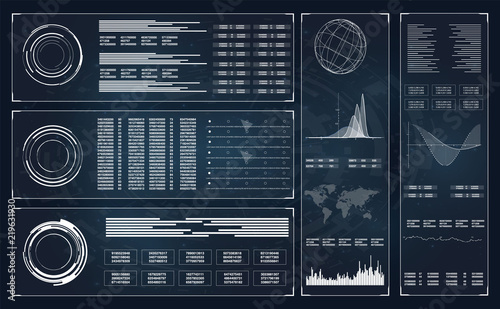 Web template with black hud. Radar simple vector. Hud ui app. Black screen. Digital radar screen. Future technology display design.