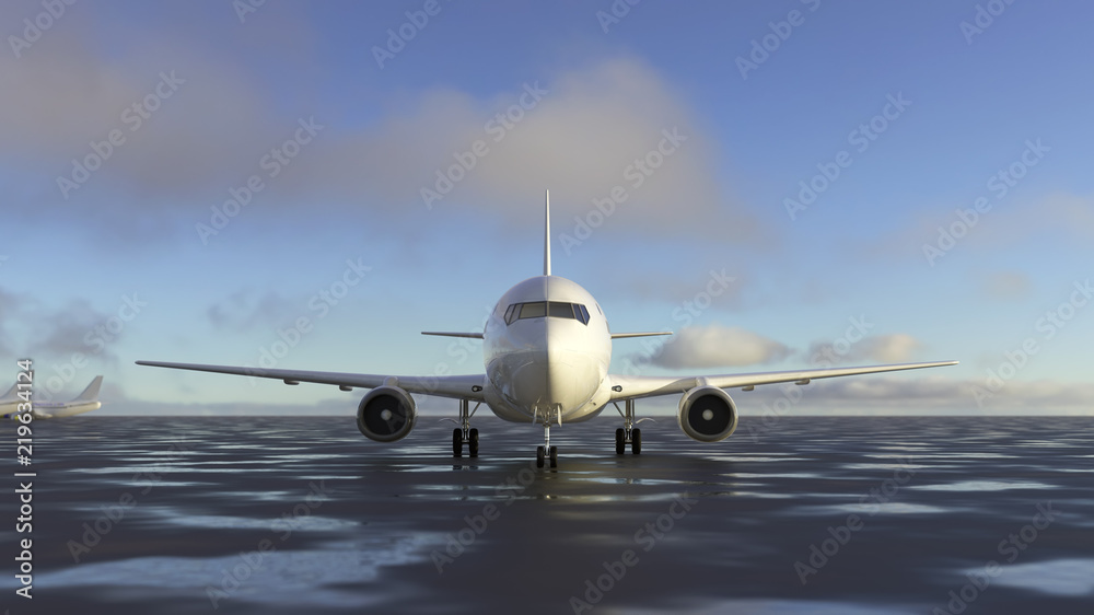 Obraz premium samolot na pasie startowym