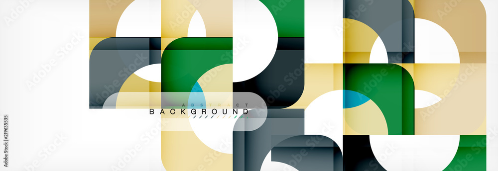Geometric squares abstract banner. Vector illustration for business brochure or flyer, presentation and web design layout