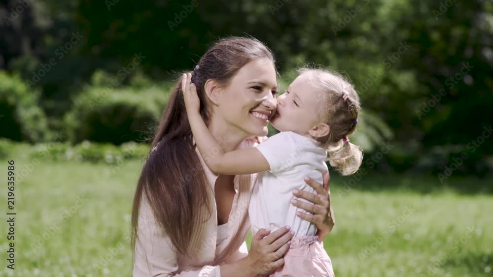Mother And Daughter Spending Leisure Together In Nature Mother And Daughter Spending Leisure Together In Nature