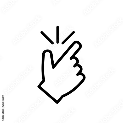 Snap of the fingers icon. Easy concept vector