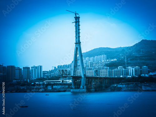 The bridge being built in Chongqing, China