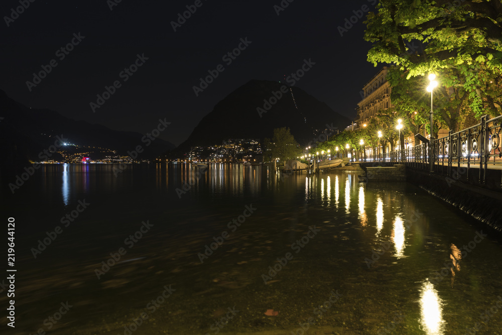 Nightlife in Lugano, Ticino, Switzerland