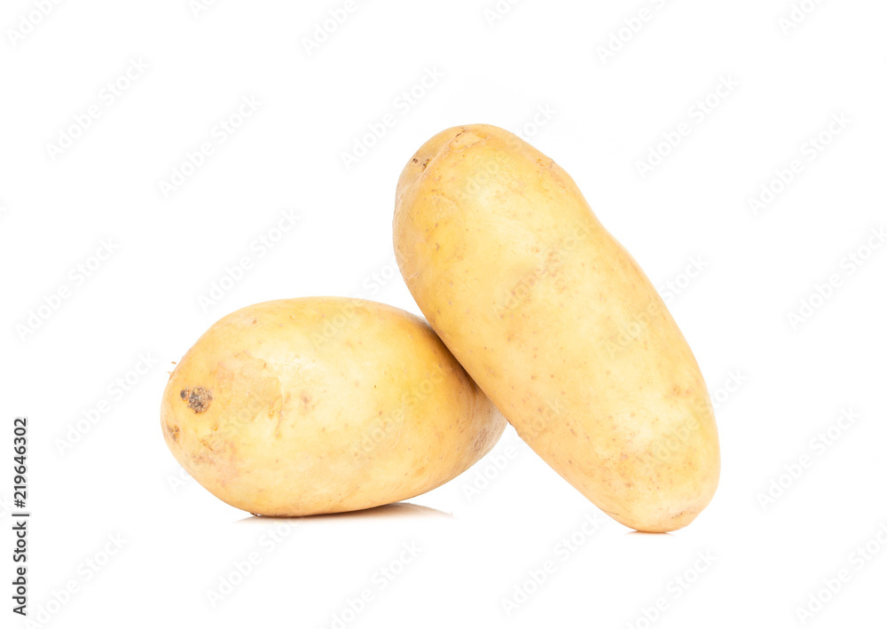 potatoes isolated on white background potatoes isolated on white background
