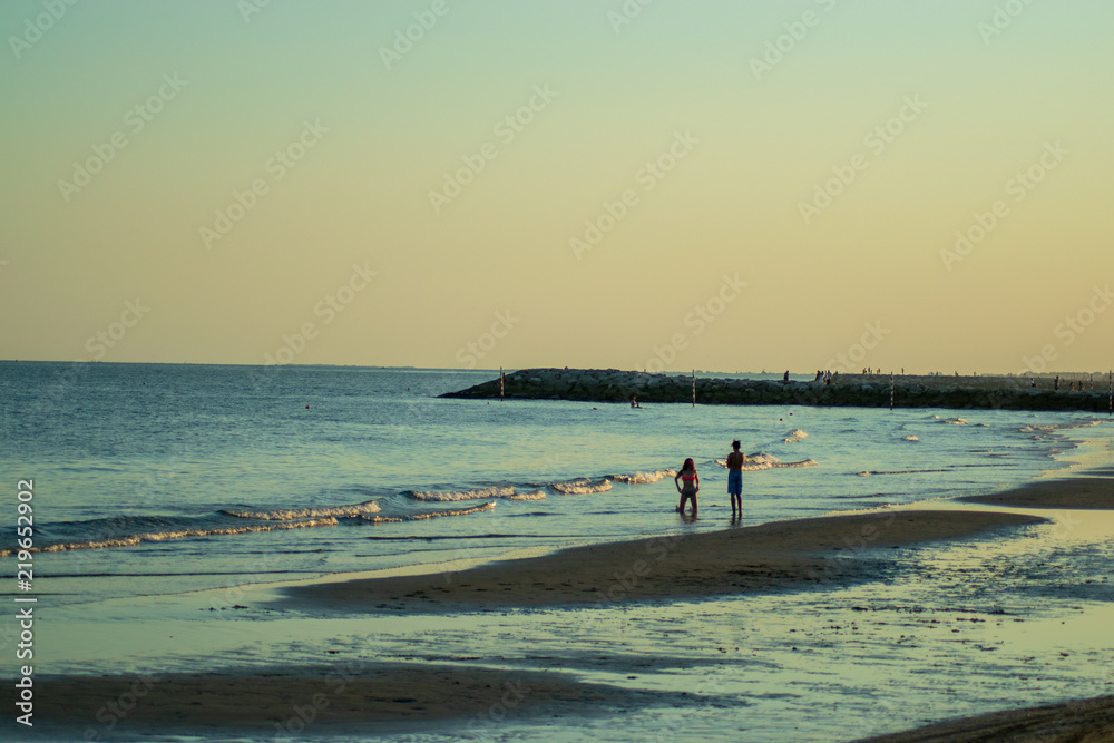 View of a beautiful beach in Cavallino-Treporti Venice Italy View of a beautiful beach in Cavallino-Treporti Venice Italy