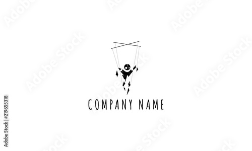 Black puppet vector logo image