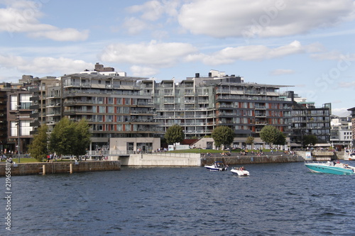 Paysage urbain au bord du fjord à Oslo, Norvège