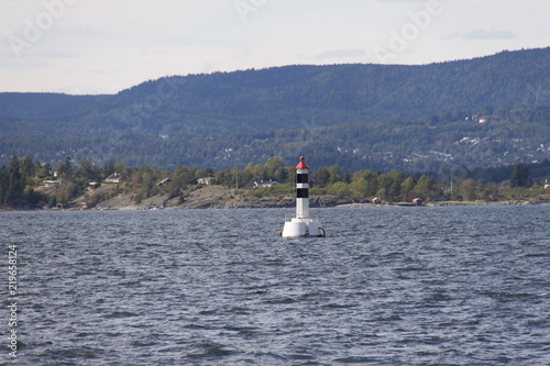 Canvas Print Balise sur le fjord de Oslo, Norvège